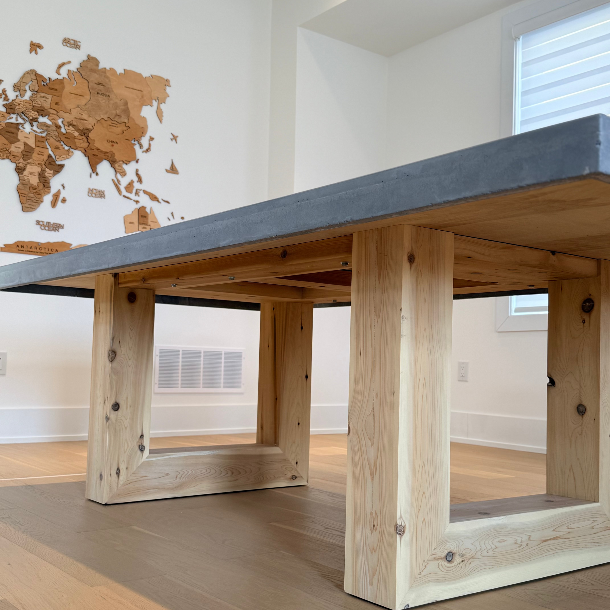 Cedar & Concrete Dining Table